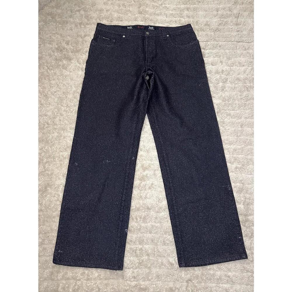 D&G Dolce&Gabbana gray cotton/wool mid-rise straight leg jeans IT 42/US 32